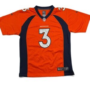 Nike Denver Broncos Russell Wilson Jersey Youth‎ Large Orange NFL #3 Football